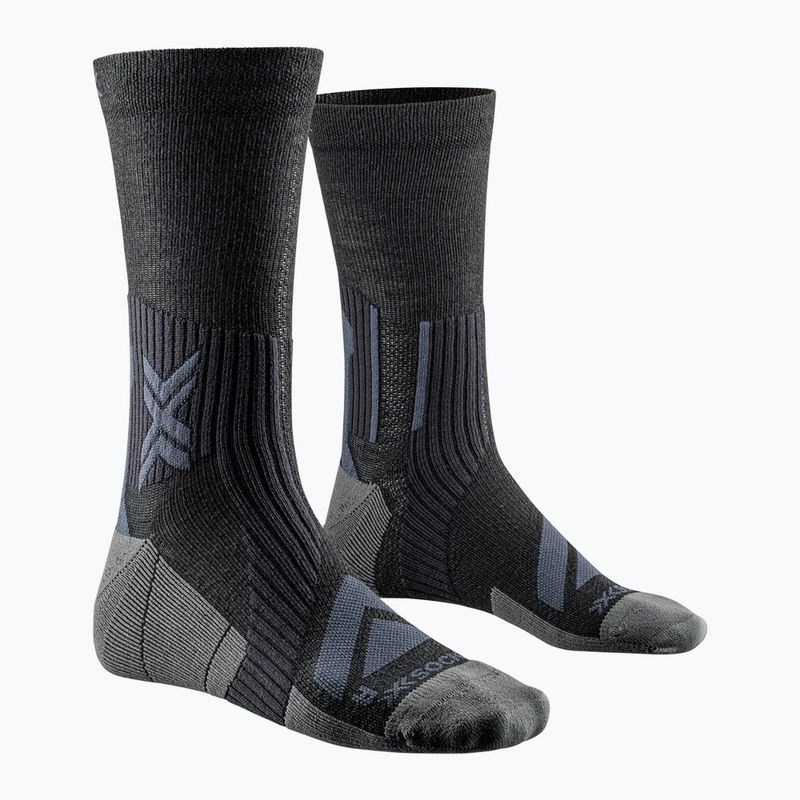 Cyklistické ponožky X-Socks Bike Expert Merino Crew black/charcoal 4