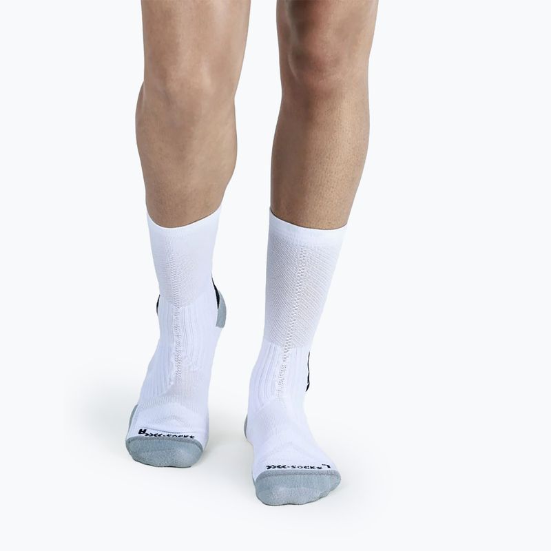 Cyklistické ponožky X-Socks Bike Perform Crew artcic white/opal black 3