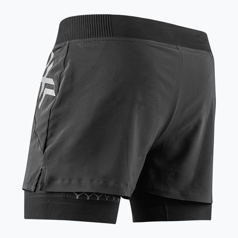 Pánske bežecké šortky X-Bionic Twyce Race 2v1 black/charcoal 3