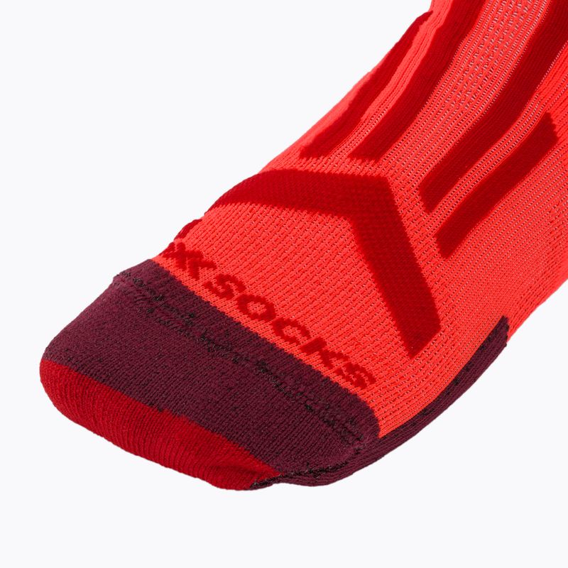 Pánske ponožky X-Socks Trailrun Perform Crew fluo red/namib red 4