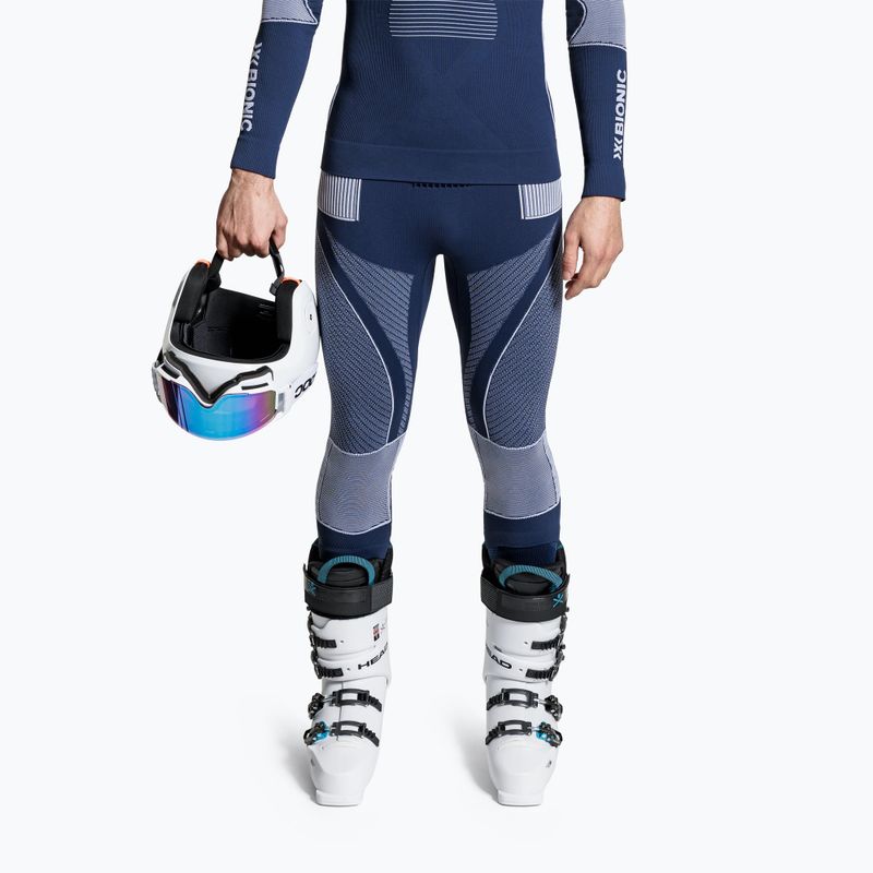 Pánske termo nohavice X-Bionic 3/4 Energy Accumulator 4.0 marine/optical white 3
