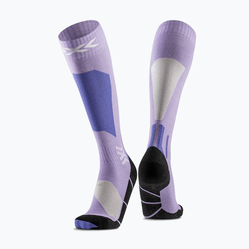 Lyžiarske ponožky X-Socks Ski Discover Merino Otc tlmená levanduľa/svetlý piesok