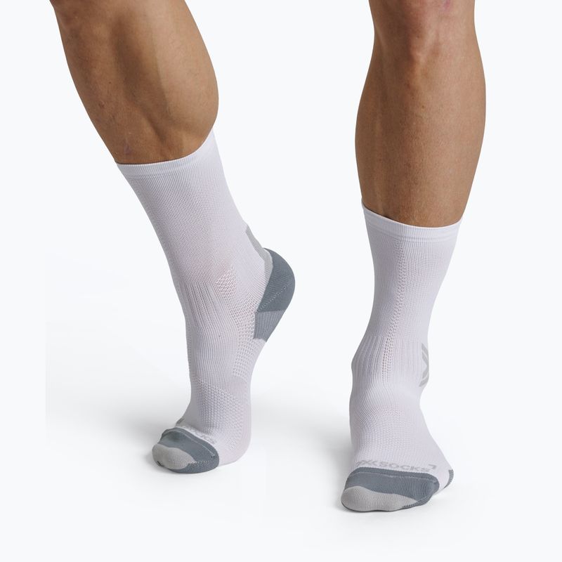 Ponožky X-Socks Run Discover Crew arctic white/pearl grey 2