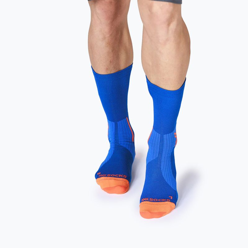 Ponožky X-Socks Run Perform Warm Crew twyce blue/orange 2