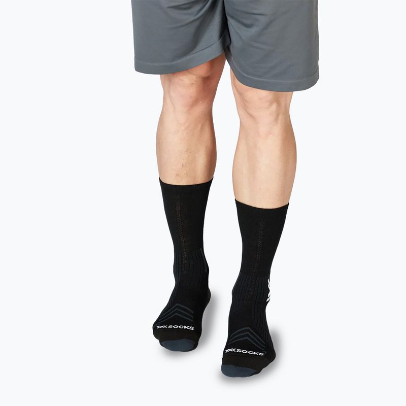 Ponožky X-Socks Run Silk Merino Crew x black/lihgt grey 6