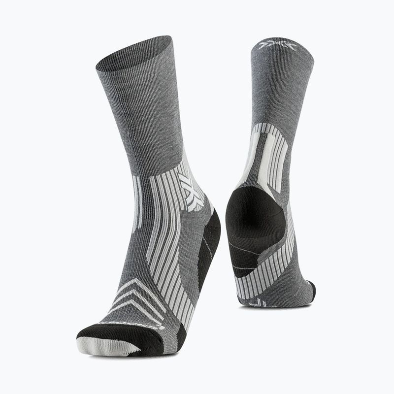 Ponožky X-Socks Run Expert Silk Merino Crew seal grey/light sand 4