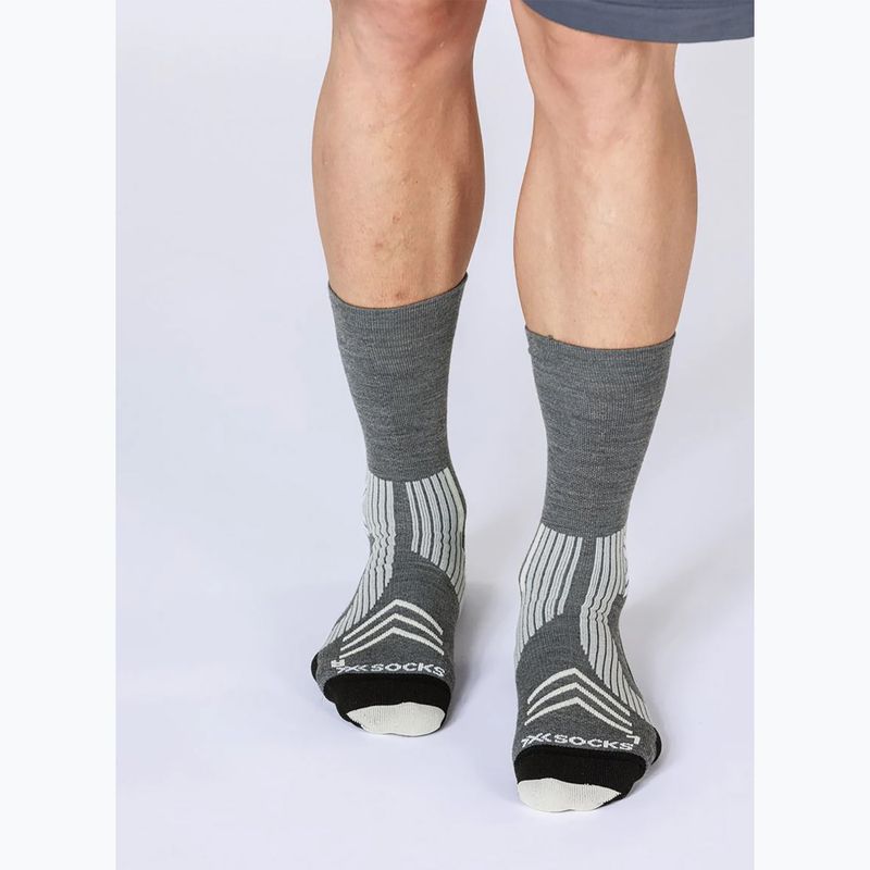 Ponožky X-Socks Run Expert Silk Merino Crew seal grey/light sand 5