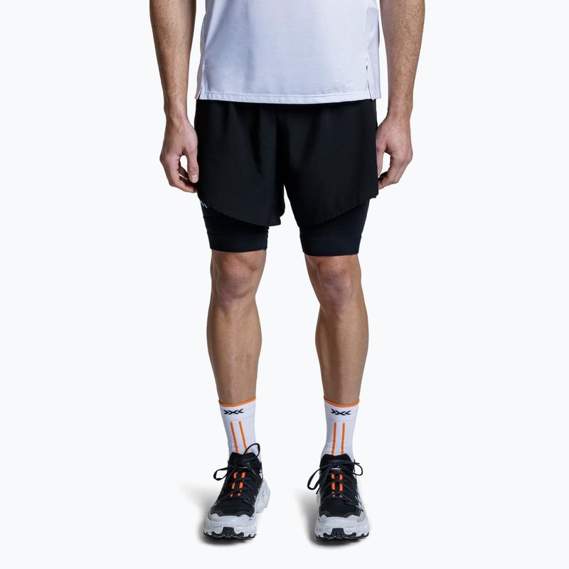 Pánske bežecké šortky X-Bionic Efektor 2v1 x black/x black
