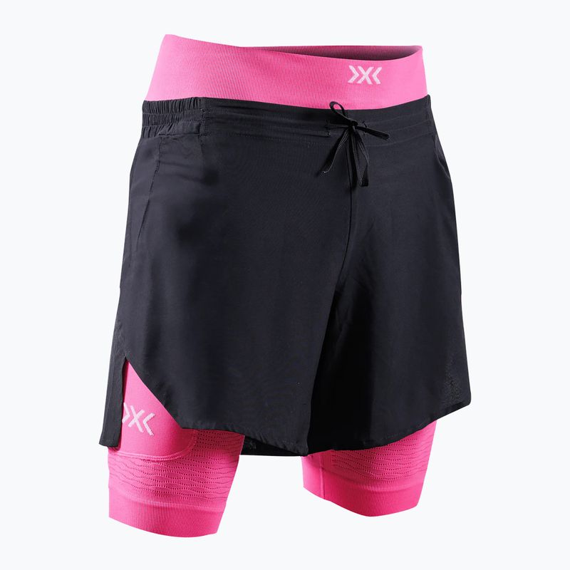 Pánske bežecké šortky X-Bionic Efektor 2v1 x black/neo pink 4