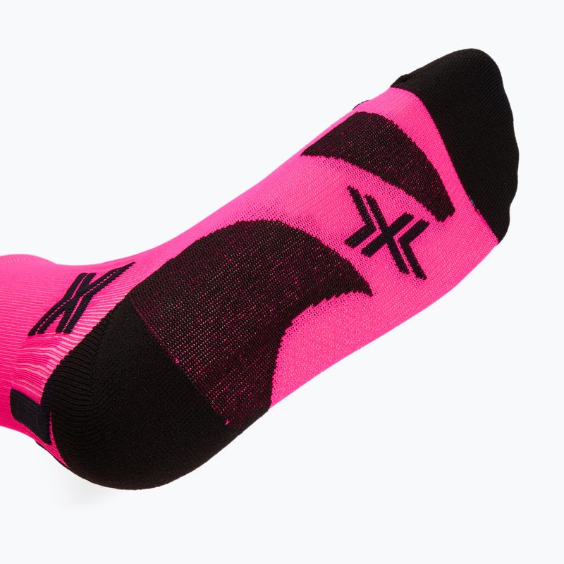 Ponožky X-Sock Run Discover Crew fluo pink/black 4