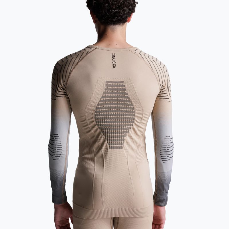 Pánske termo tričko longsleeve X-Bionic Invent Fx Shirt rhino grey/light grey/canary 3