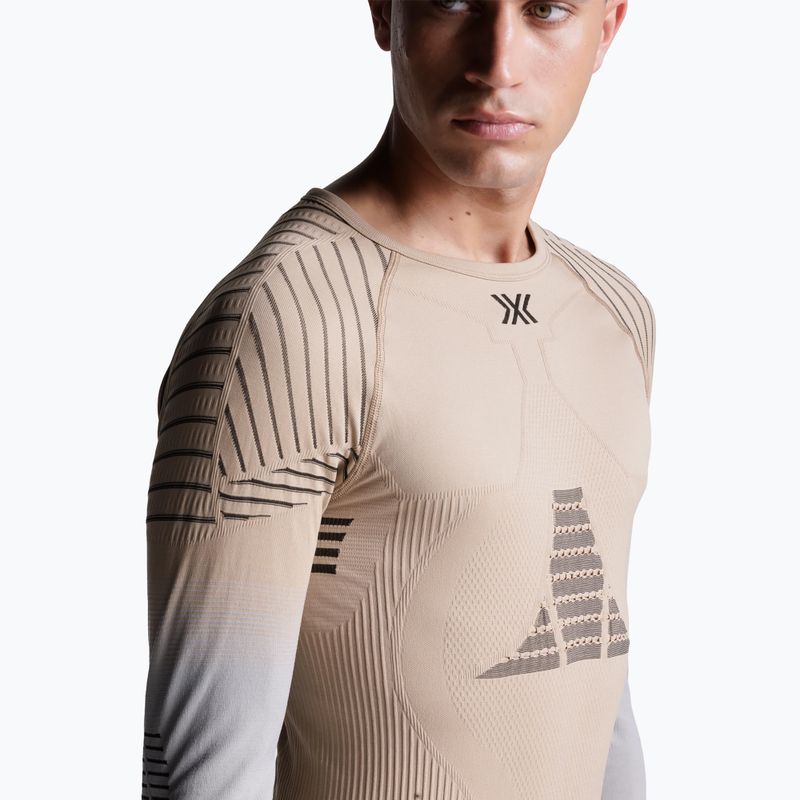 Pánska termoakčná mikina X-Bionic Invent Fx Shirt sand/light grey/grey 5