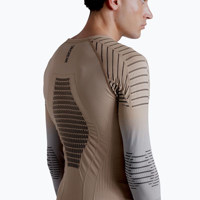 Pánska termoakčná mikina X-Bionic Invent Fx Shirt sand/light grey/grey 7