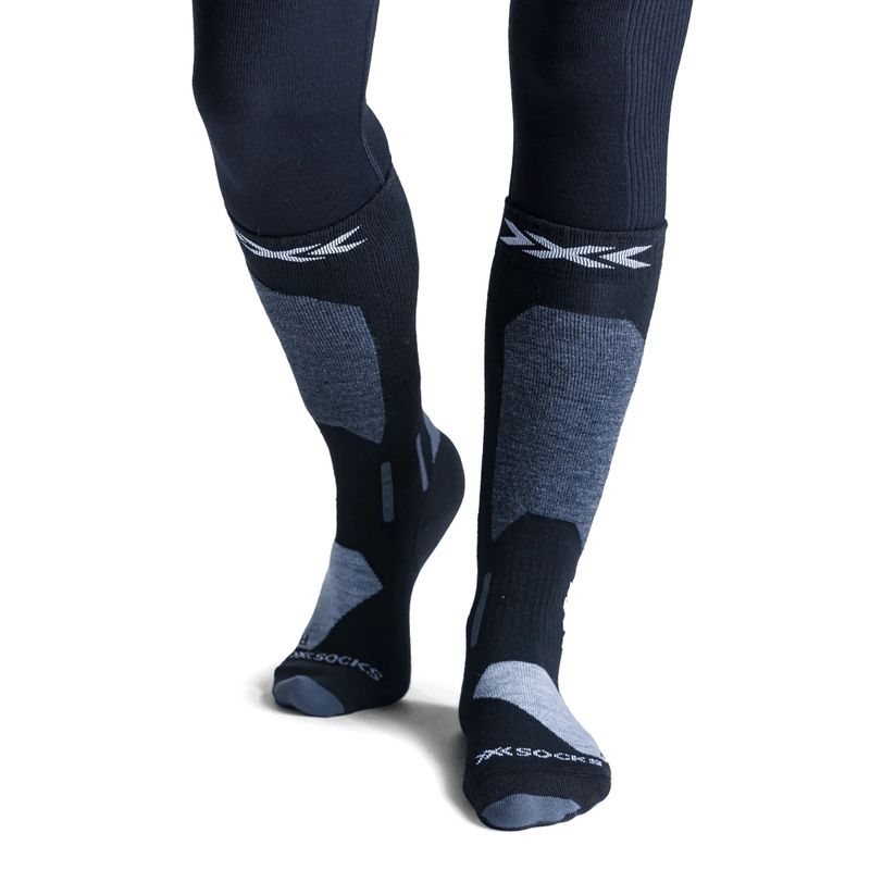 Detské lyžiarske ponožky X-Socks Ski Discover Otc x black/light grey 3
