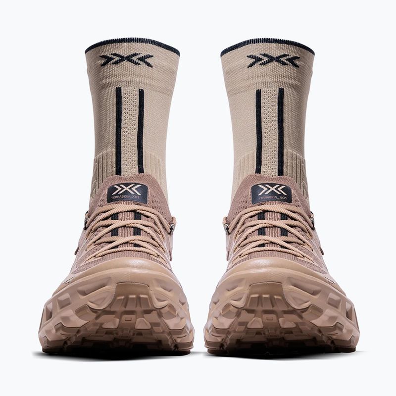 Bežecké topánky + ponožky X-Bionic Terraskin X01 sand/dark Sand 3