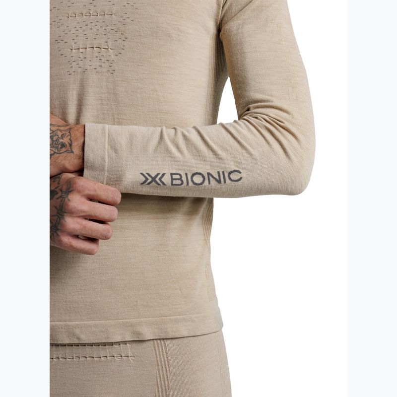 Pánske termoakčné tričko s dlhým rukávom  X-Bionic Mightywool sand 9