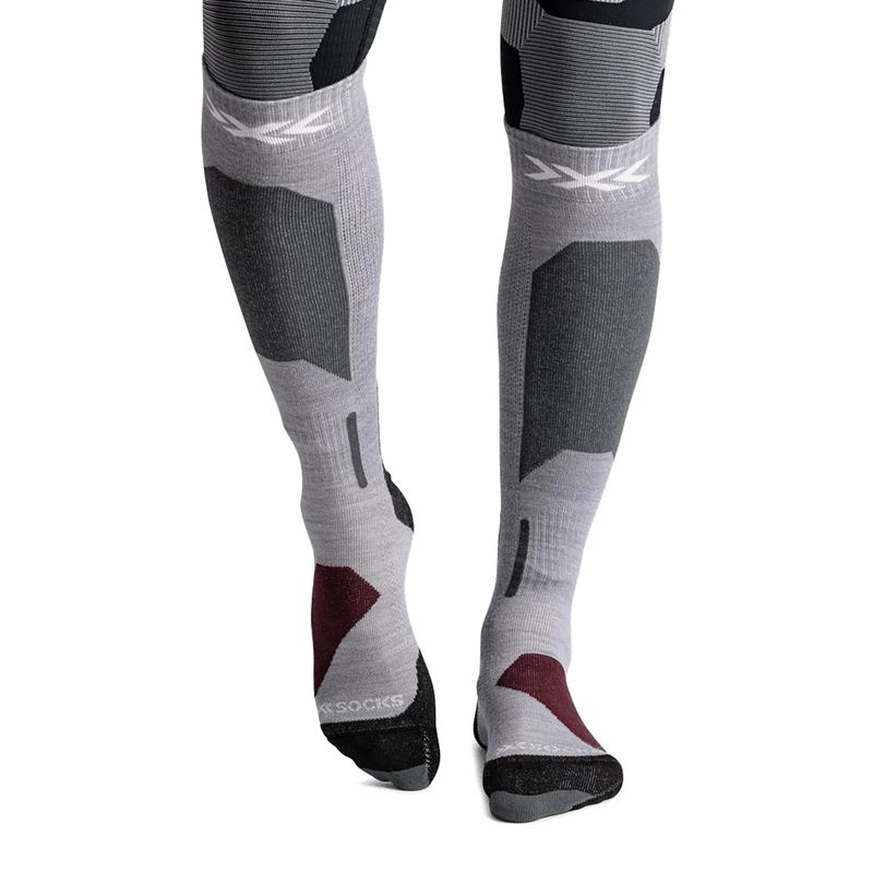 Lyžiarske ponožky X-Socks Ski Discover Merino Otc silver grey 2