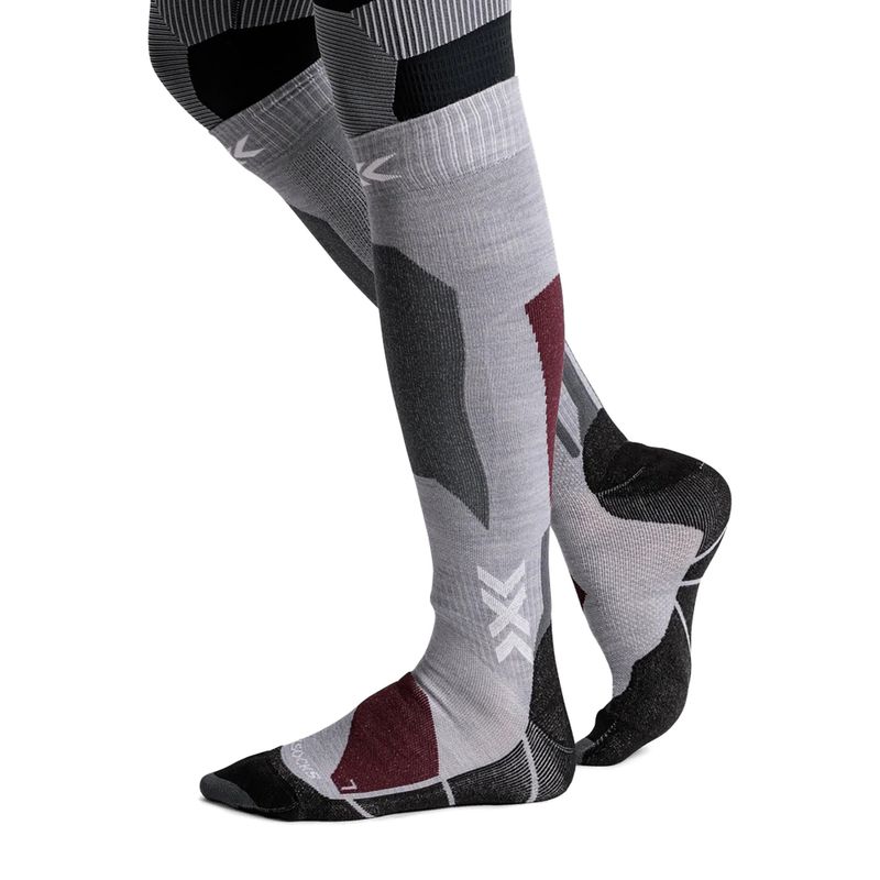 Lyžiarske ponožky X-Socks Ski Discover Merino Otc silver grey 4
