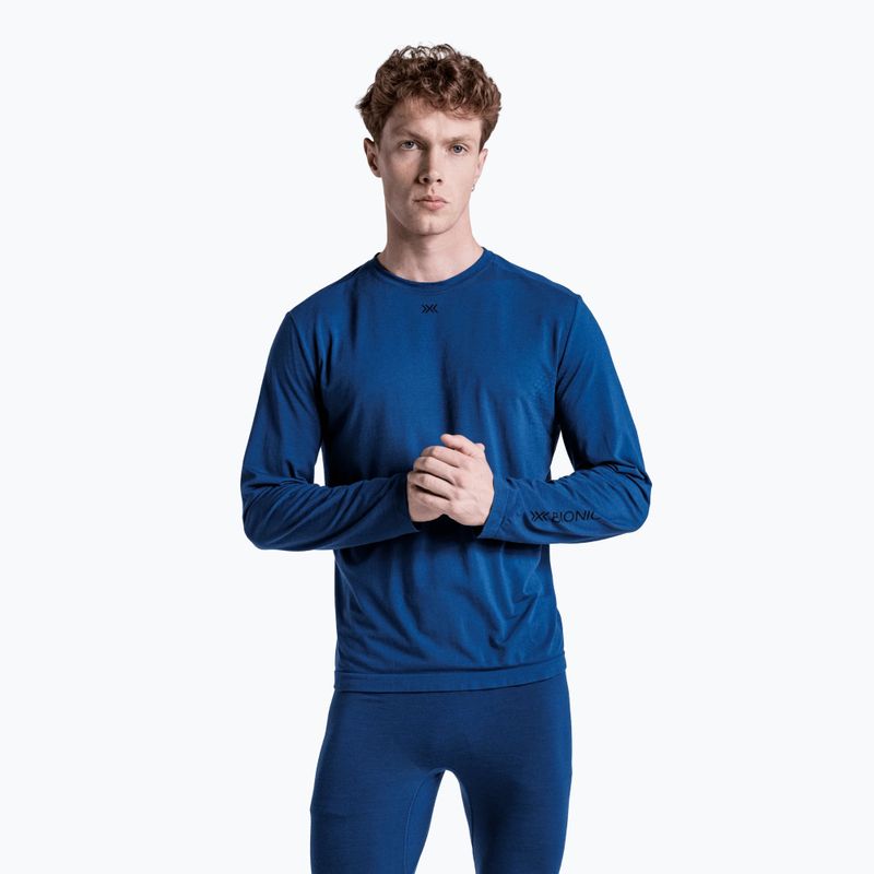 Pánska termo mikina X-Bionic Mightywool Light Shirt neo navy 5