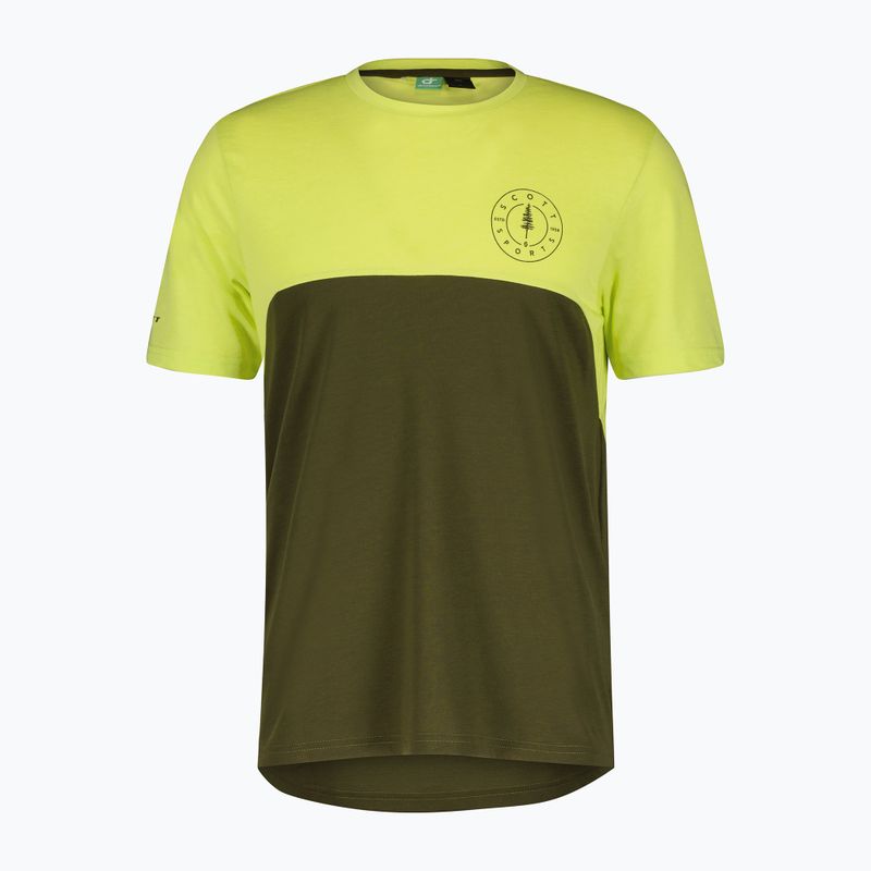 Pánsky cyklistický dres SCOTT Trail Flow DRI btter yellow/fir green