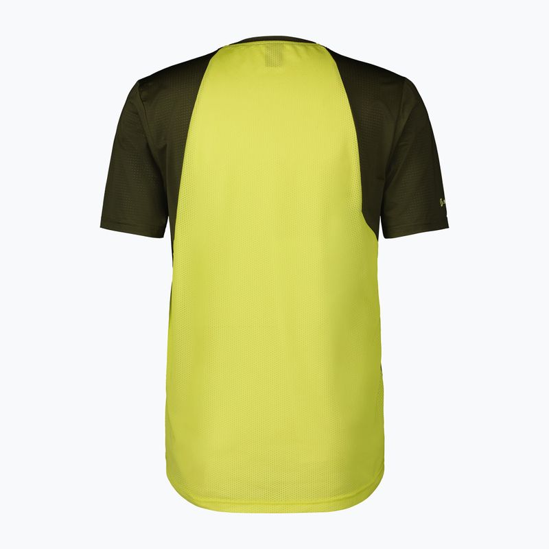 Pánsky cyklistický dres SCOTT Trail Vertic bitter yellow/fir green 2