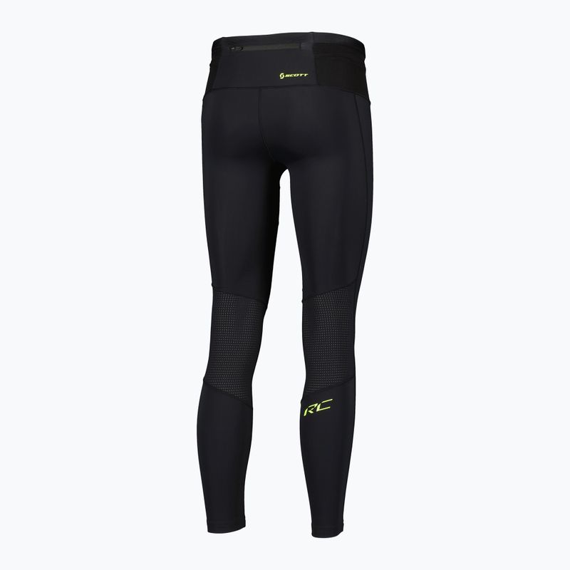 Pánske bežecké legíny SCOTT RC Run Full Tights čierna/žltá 2