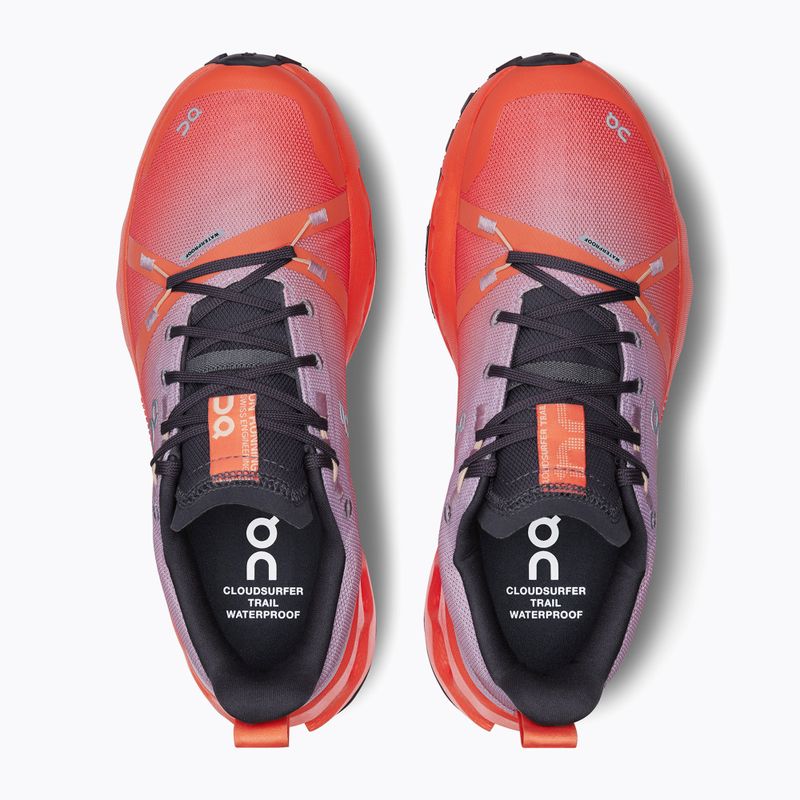 Dámska bežecká obuv On Cloudsurfer Trail Waterproof mauve/flame 12