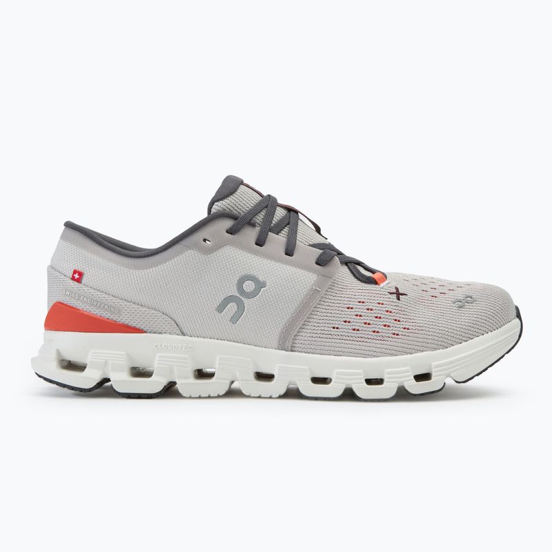 Pánska bežecká obuv On Cloud X 4 silver/flame 2