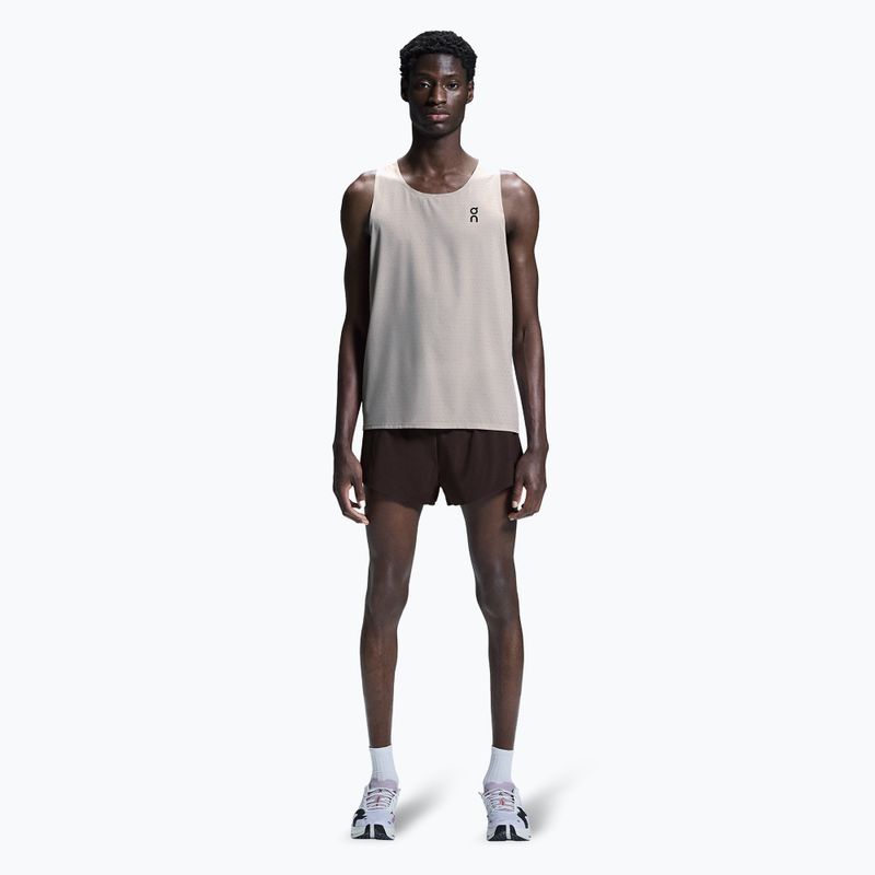 Pánske bežecké tielko On Race Singlet pearl 2