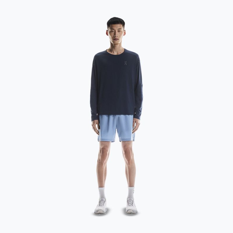 Pánske bežecké tričko longsleeve On Performance Long-T navy/black 2