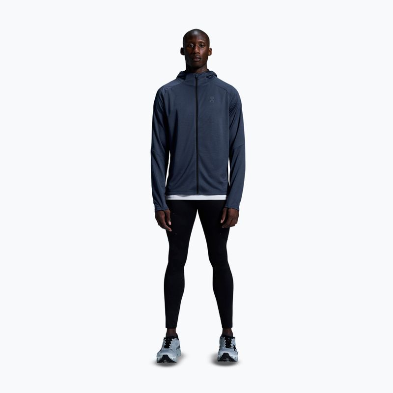 Pánska bežecká mikina On Running Climate Zip Hoodie midnight 2
