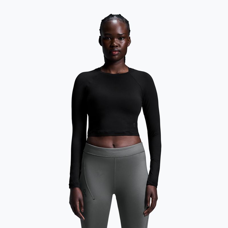 Dámske tréningové tričko longsleeve On Running Studio Long-T Crop black