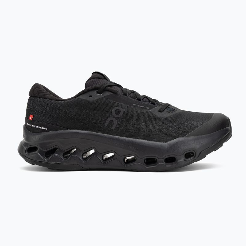 Pánske bežecké topánky On Cloudsurfer Trail 2 Waterproof black/black 2
