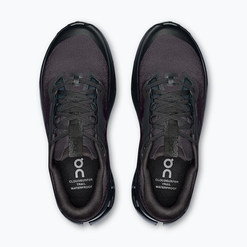 Dámske bežecké topánky On Cloudsurfer Trail 2 Waterproof black/black 6