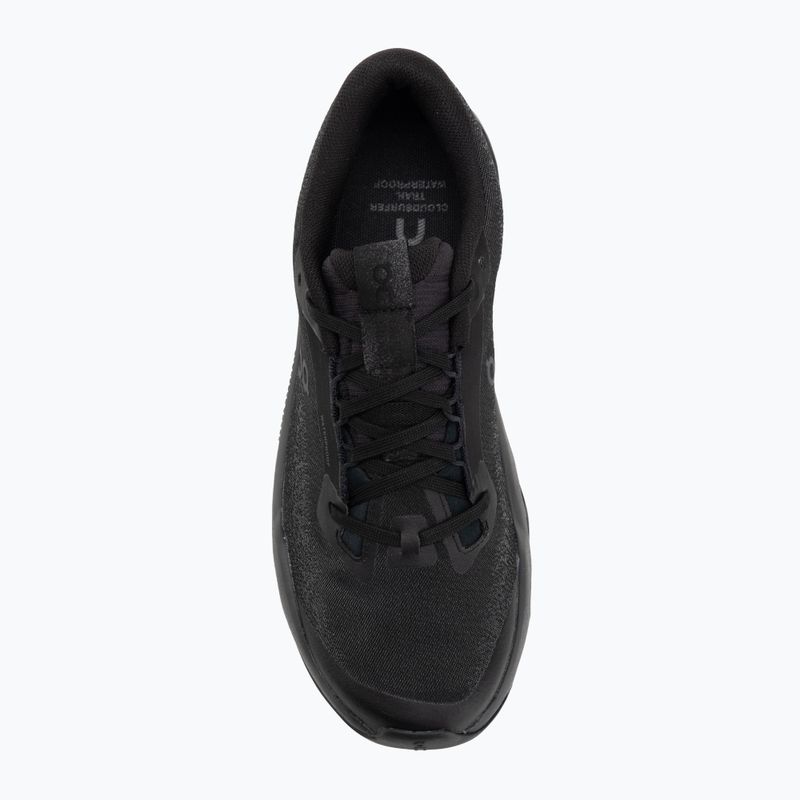Dámske bežecké topánky On Cloudsurfer Trail 2 Waterproof black/black 5