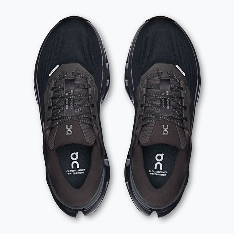 Dámske bežecké topánky On Cloudrunner 3 Waterproof black/black 6