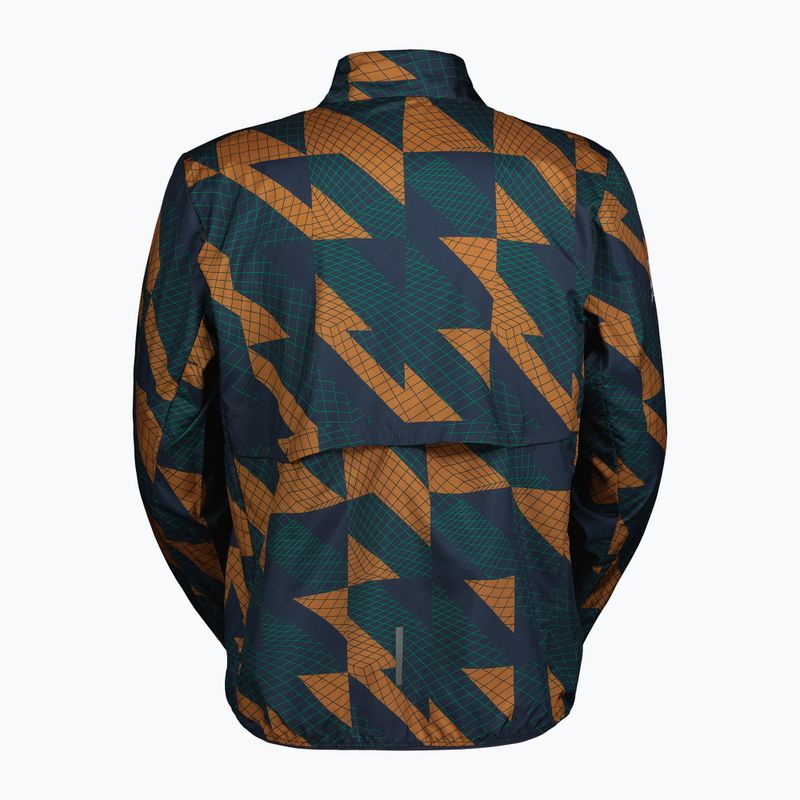 Muška jakna za trčanje SCOTT Endurance Tech Windbreaker tamnoplava/smeđa. 2