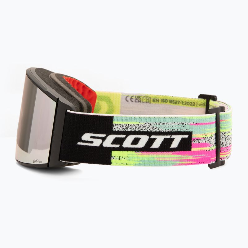 Lyžiarske okuliare SCOTT React black/neon yellow/amp lavender chrome 5