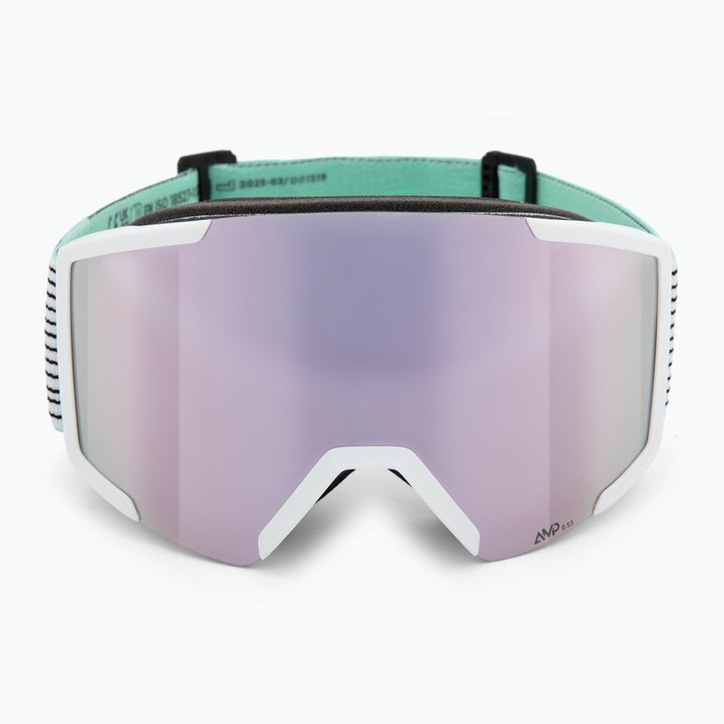 Lyžiarske okuliare SCOTT Shield white/mint green/& lavender chrome 2