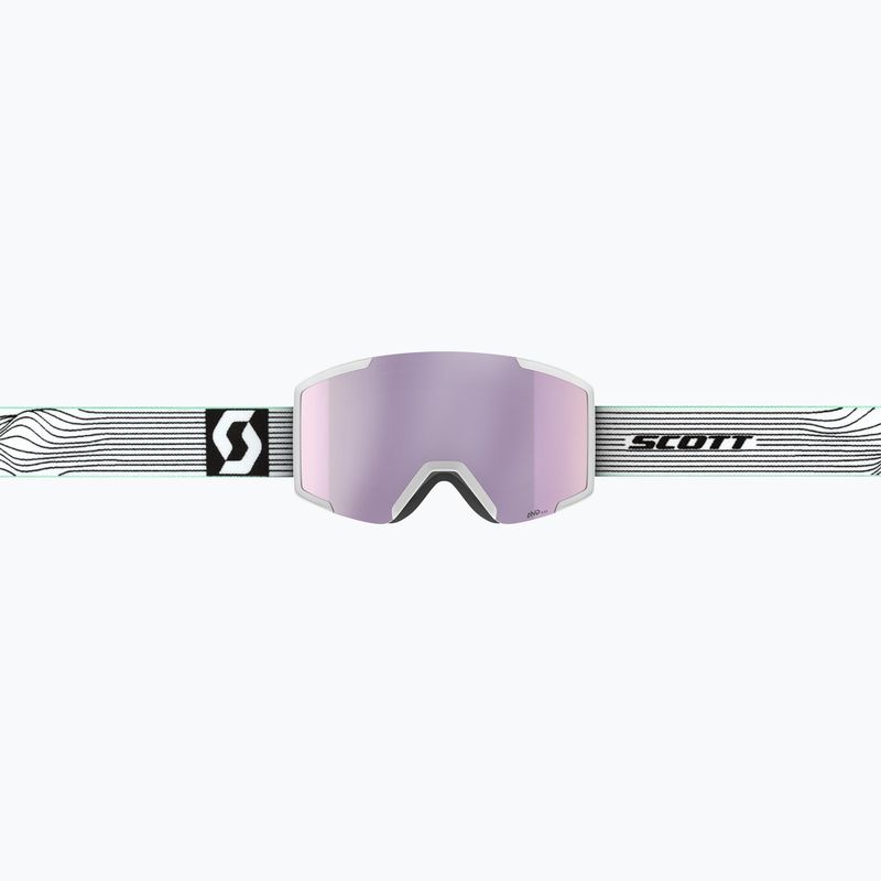 Lyžiarske okuliare SCOTT Shield white/mint green/& lavender chrome 2