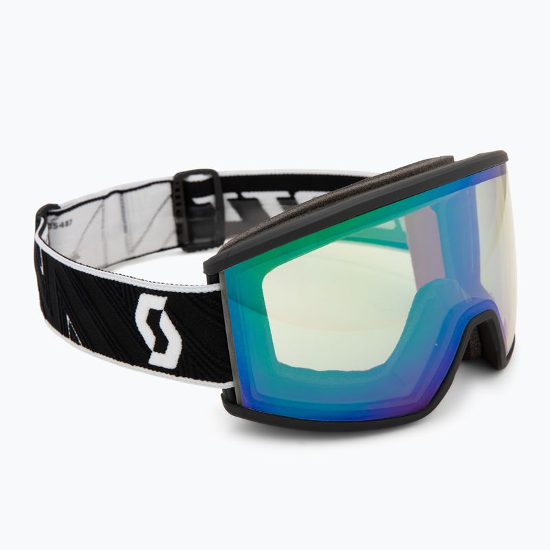 Lyžiarske okuliare SCOTT Ambit Compact black/white/amp aurora green chrome