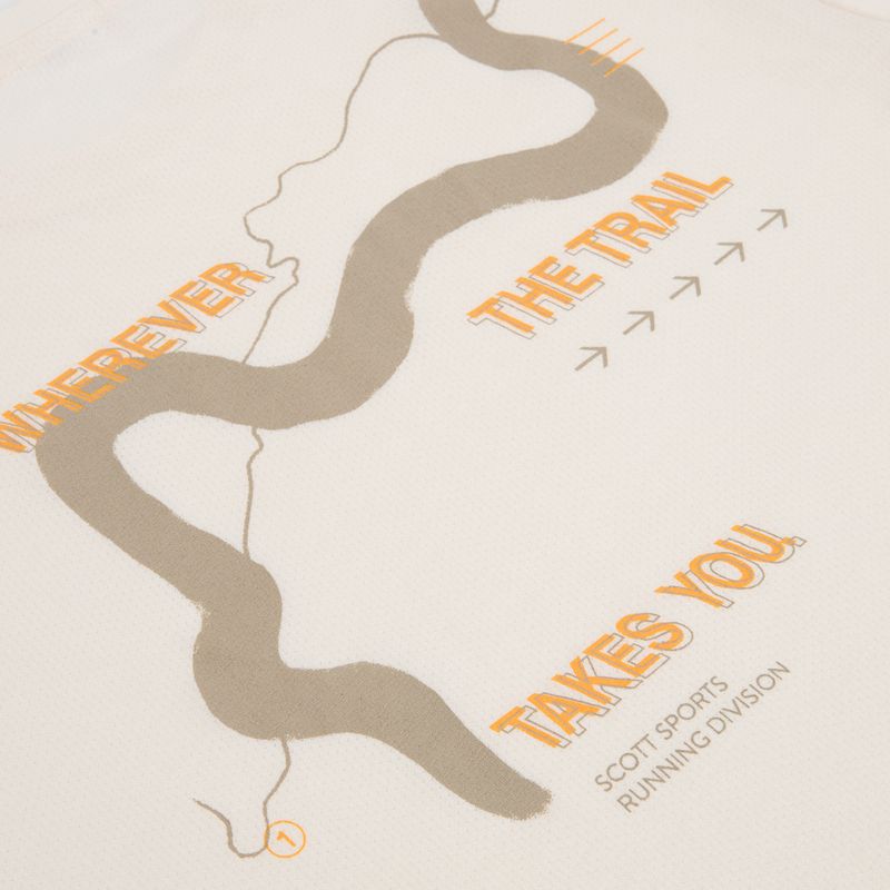 Pánske bežecké tričko SCOTT Endurance DRI Tee cotton white/toast beige 4
