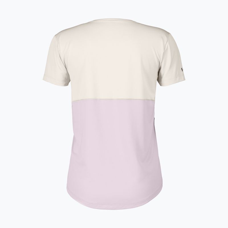 Dámske bežecké tričko SCOTT Endurance Tech cotton white/bliss pink 2