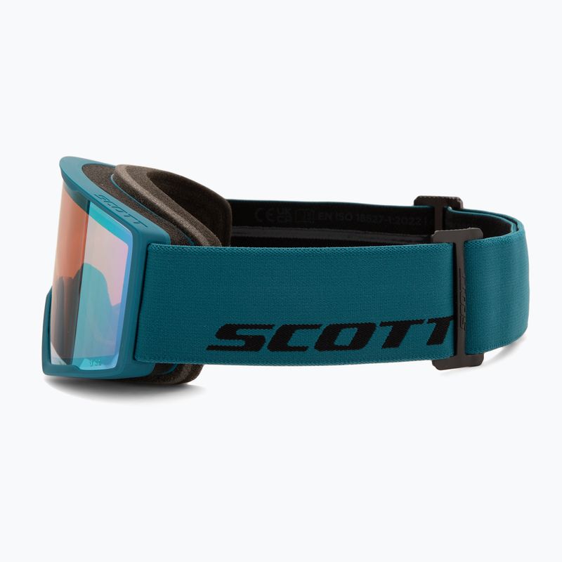 Lyžiarske okuliare SCOTT Trace Pro petrol green/green chrome 4