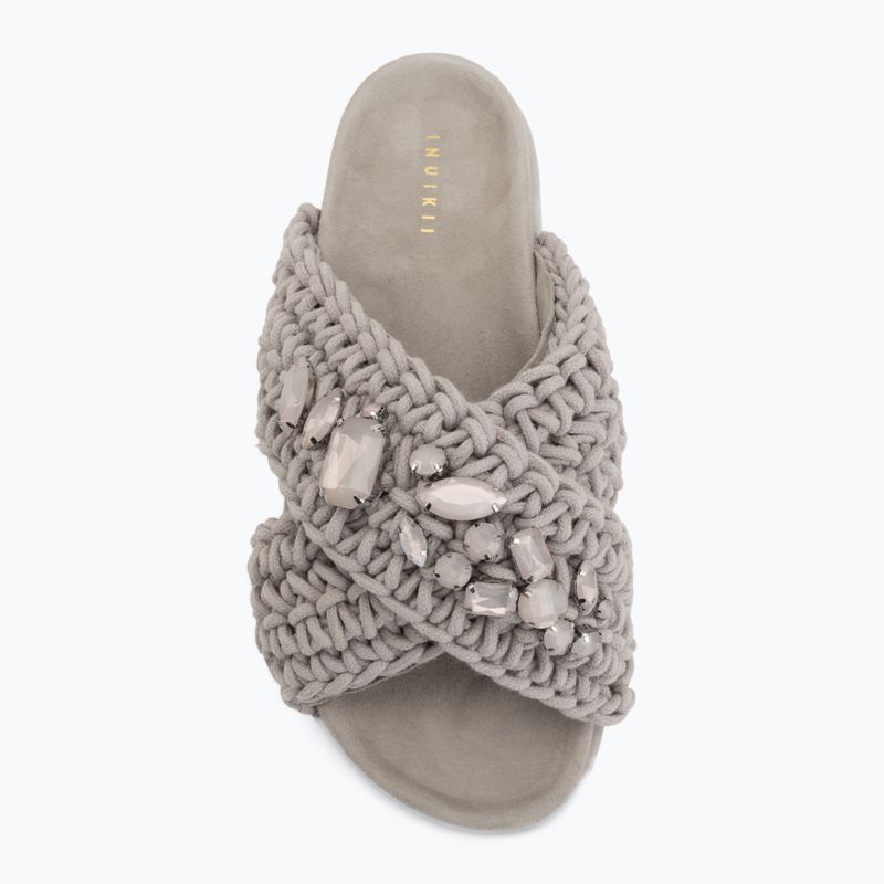 Dámske šľapky INUIKII Woven Stones Platform stone grey 5