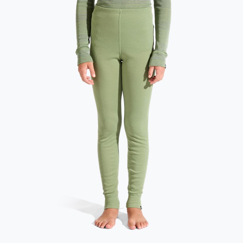 Detské termoprádlo ODLO Active Warm Eco Long steel grey melange/matte green 2