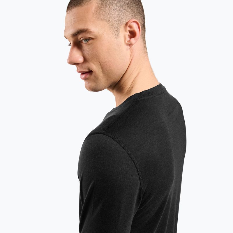 Pánska termo mikina ODLO Merino 200 Bl Top Crew Neck black 5