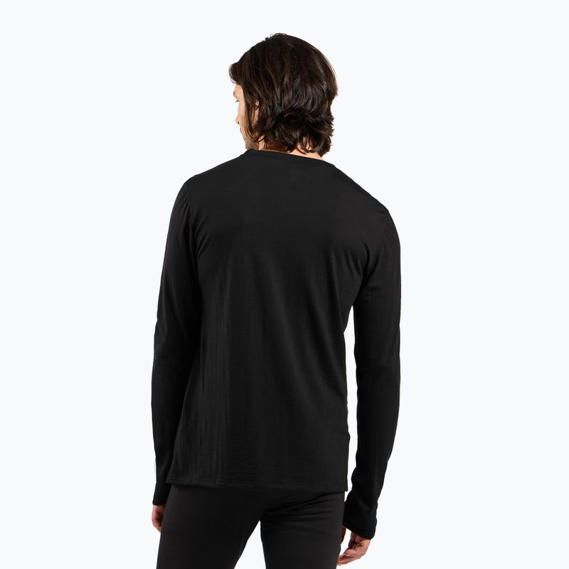 Pánske termo tričko longsleeve ODLO Merino 160 Bl Top Crew Neck black 3