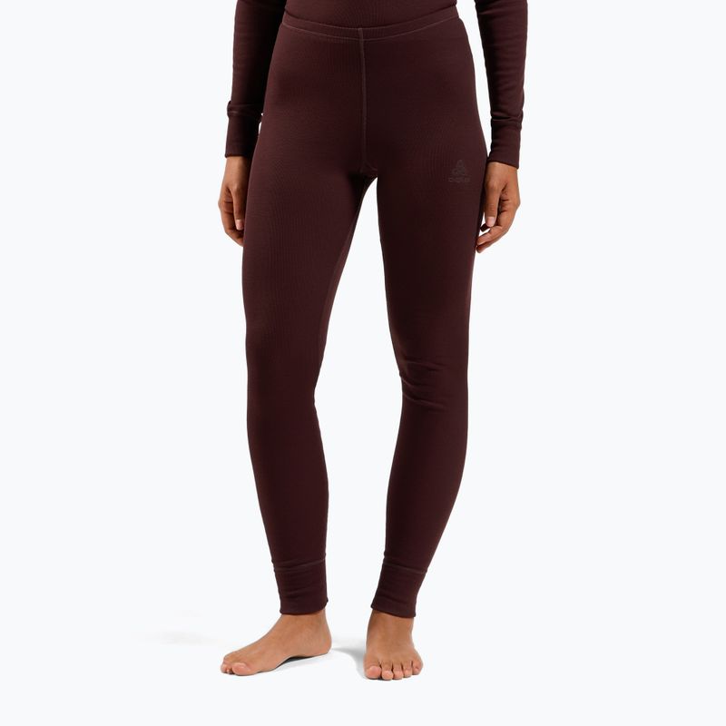 Dámske termoaktívne nohavice ODLO Active Warm Bl Bottom Long fudge