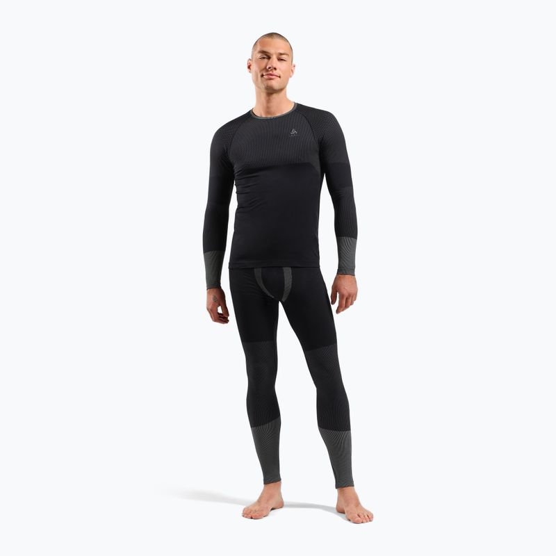 Pánske termo tričko longsleeve ODLO Fundamentals Performance Warm Bl Top Crew Neck black 2
